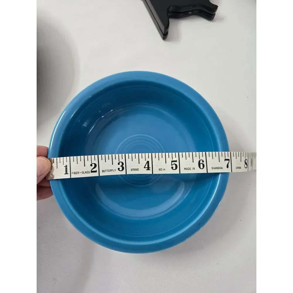 Fiestaware HLC Vintage Cobalt Blue and Peacock Cereal/Salad Bowls